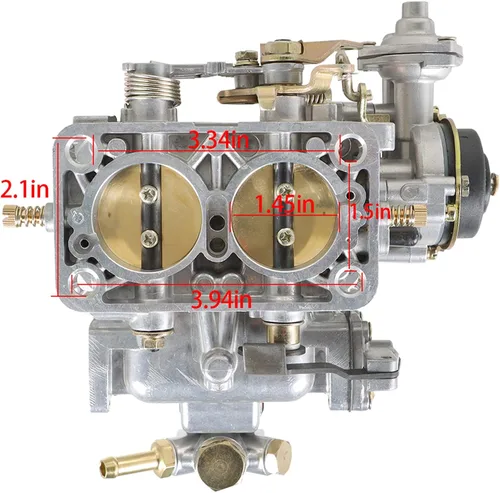 Vista 3 de GXYWADY Carburador universal de 2 barriles 428 de 38 x 38 Weber Fiat Renault tipo repuesto para VW Ford Daewoo Dodge Jeep Lada Opel Toyota 19830.202