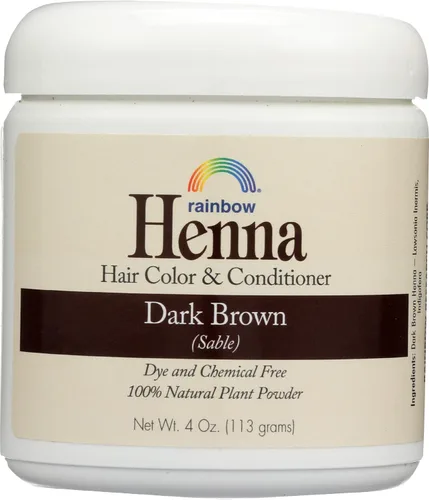 Vista 4 de Rainbow Research Tinte y acondicionador para el cabello de henna color marrón oscuro persa - 4 oz