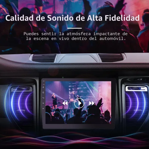 Vista 5 de Haudio Estéreo inalámbrico de doble DIN de 9 pulgadas para automóvil, con Apple CarPlay y pantalla de radio Android Auto, con Mirror Link, Bluetooth