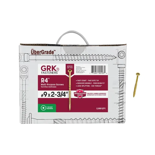 Vista 19 de GRK Fasteners R4™ #9 x 1-1/2" Tornillos multiusos para enmarcar, 820 PCS