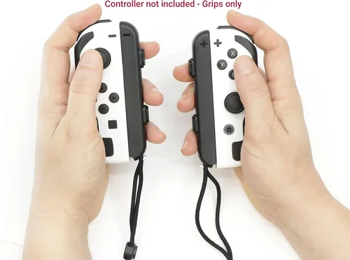 Vista 6 de Setex Empuñaduras antideslizantes solo empuñaduras compatible con el controlador Switch Nintendo Joy-Con empuñaduras microestructuradas negro máximo