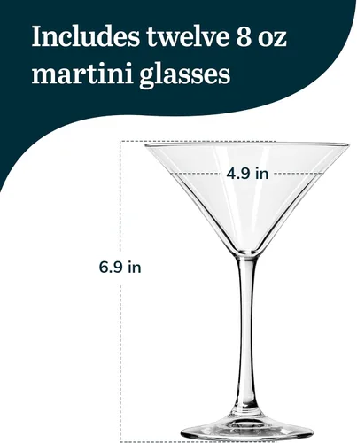 Vista 3 de Libbey Glassware 7512 Vaso de vino martini, 8 oz. (Paquete de 12)
