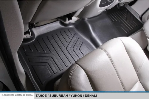 Vista 4 de SMARTLINER Alfombrillas de piso juego de revestimiento de 2 filas para Chevrolet Suburban 2007-2014