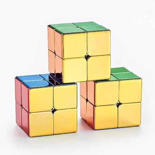 Vista 2 de LiangCuber Cyclone Boys cubo de velocidad magnético 2x2 sin adhesivos, cubo reflectante espejo, cubo brillante, rompecabezas