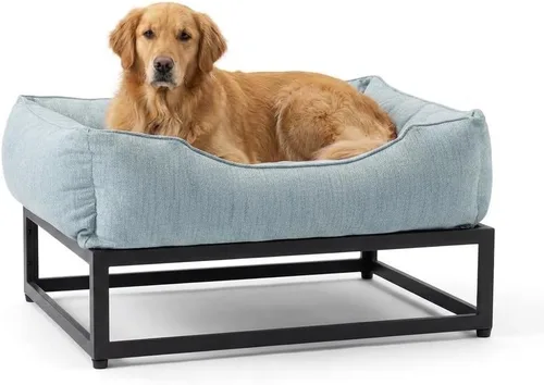 Vista 20 de FUZI Cama elevada para perro, camas elevadas de lujo para perros, funda extraíble y lavable a máquina, cama ortopédica para mascotas para interiores