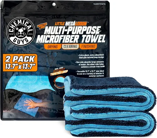 Vista 8 de Chemical Guys, Megalodon Twisted Loop Microfiber Drying Towel, 24 x 36 in