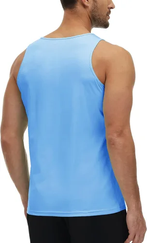Vista 3 de TACVASEN Camisetas sin mangas para hombre, con UPF 50+, de secado rápido, ligeras, para correr, FPS