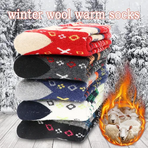 Vista 4 de YQHMT Calcetines de lana para mujer, regalos de invierno, cálidos, gruesos, térmicos, vintage, suaves, calcetines para calcetines, regalo de Navidad