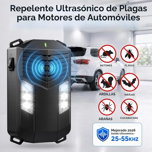 Vista 2 de Repelente ultrasónico de roedores accionado por batería de 25-55kHz
