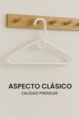 Vista 4 de Perchas para ropa de plástico, paquete de 10 perchas de plástico resistentes que ahorran espacio, perchas para pantalones para organización