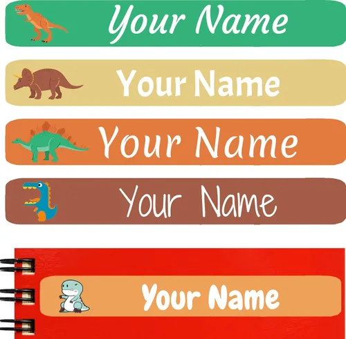 Vista 10 de 100 etiquetas de nombre personalizadas para niños, suministros escolares, calcomanías de nombre personalizadas para niños, impermeables, para Camión