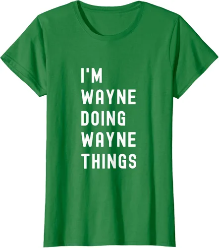 Vista 39 de Camiseta I'm Wayne Doing Wayne Things, Negro