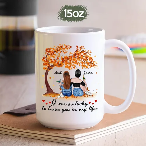 Vista 5 de Taza de café personalizada de la amistad para mejores amigos, mejores amigos, hermana del alma, tazas de café personalizadas para mejores amigas