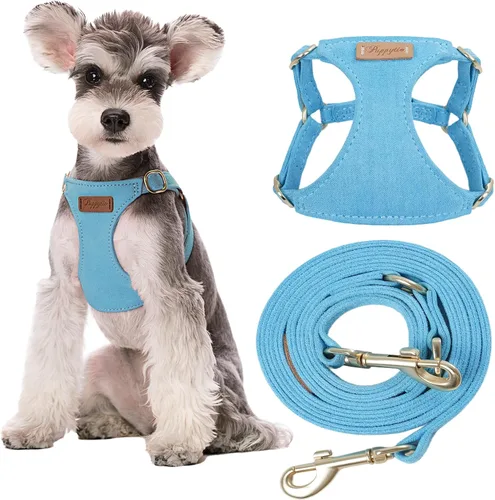 Vista 8 de Arnés para cachorros Puppytie XXS sin tirones con correa multifuncional para perro, suave ajustable, sin estrangulamiento, a prueba de escapes