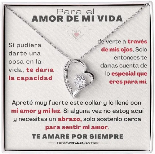 Vista 2 de para el Amor de mi vida - Collar Por Siempre Amor - Forever Love Rojo
