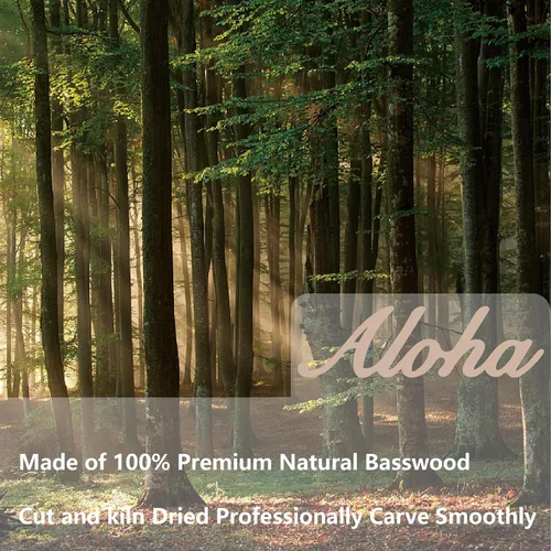 Vista 4 de CREATCABIN Aloha - Letrero de madera cortada con láser, decoración de pared, recortes de madera sin terminar, arte de pared, escultura colgante