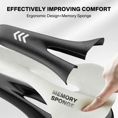 Vista 3 de YOUNGDO Waterproof Bike Saddle with Memory Foam, Comfort Bicycle Saddle Seat Cushion Universal Fit, Shock Absorbing fit Peloton Bike Mountain Bike