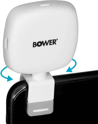 Vista 3 de BOWER ClipBright - Mini luz LED con clip para fotografía inteligente, anillo de luz recargable con brillo ajustable para teléfono, computadora