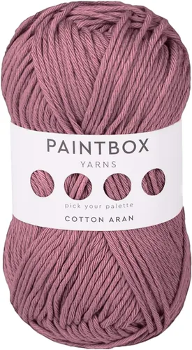 Vista 55 de Paintbox Yarns 100% algodón Aran, 50 g (1.76 oz), 85 m (93 yardas) - Lana blanca en cartón para crochet, tejer - Suave, ligera para suéter, ropa