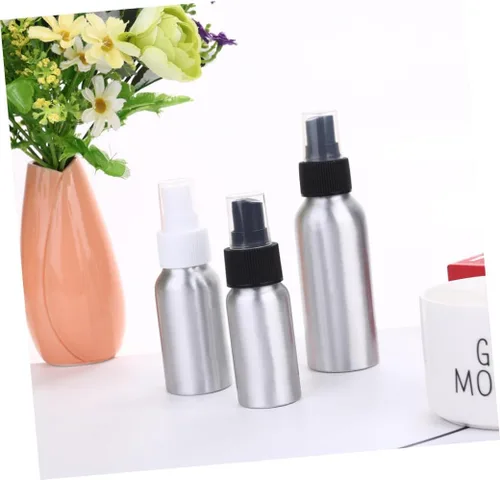 Vista 3 de DOITOOL 2 sets 1.0 fl oz/1.7 fl oz/3.4 fl oz botella de perfume de aluminio boquilla de pulverización fina botella de viaje recargable 3 unids* 2