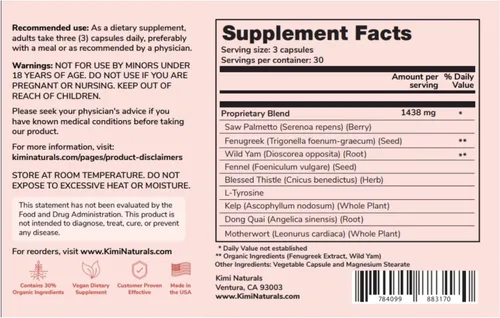 Vista 8 de KIMI Naturals Breast Max Plus - Píldoras de mejora de senos l Suplemento potenciador para un crecimiento rápido y busto más grande, fórmula