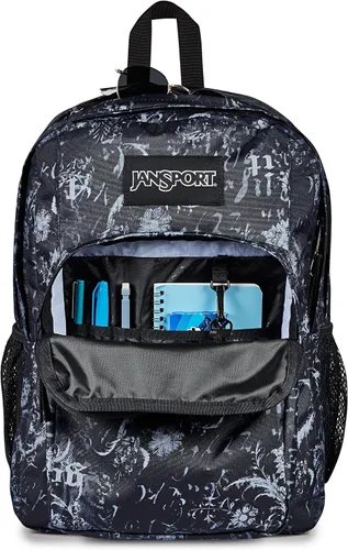 Vista 4 de JanSport Mochila Big Plans, Afflicted Black/Charcoal/Dk Grey, Grandes Planes