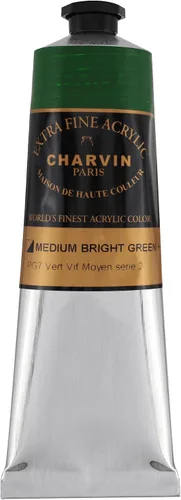Vista 96 de Charvin Pintura acrílica profesional extrafina – verde absenta, tubo de 2.1 fl oz, pigmentos de triple fresado, resistente a la luz, pinturas
