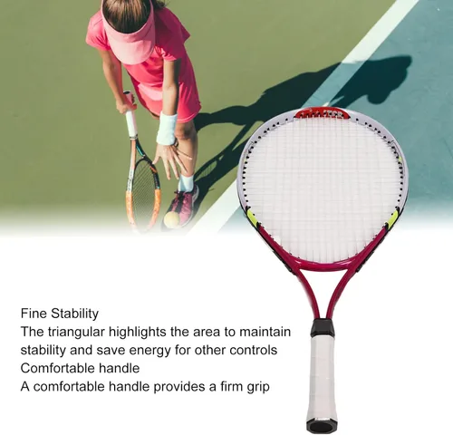 Vista 2 de Raquetas de tenis recreativas para adultos y jóvenes, raqueta de tenis de 23 pulgadas, el mejor kit de iniciación, raquetas de tenis súper ligeras