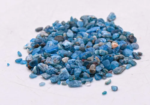 Vista 9 de Piedras pequeñas de apatita azul intenso, 7.05 oz (7 onzas), piedras preciosas pulidas, piedras preciosas naturales brillantes, muestras minerales