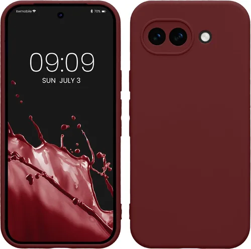 Vista 170 de kwmobile Funda compatible con Google Pixel 9 - Funda protectora delgada de TPU para teléfono - Acabado mate suave - Piedra antigua