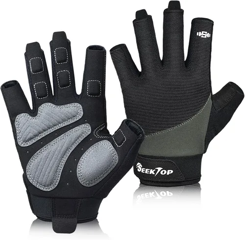 Vista 7 de Seektop Guantes de entrenamiento para hombres y mujeres, guantes de levantamiento de pesas con protección completa, excelente agarre, gimnasio