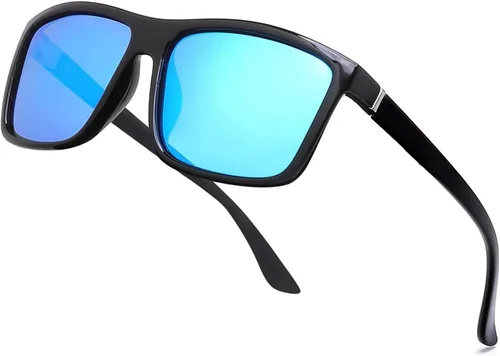 Vista 26 de Gafas de sol polarizadas deportivas para hombre, gafas de marco cuadrado NP1007