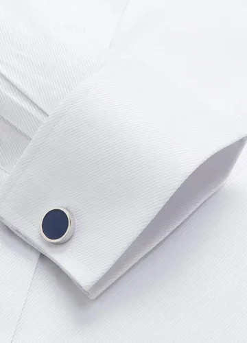 Vista 3 de JVER - Camisas de hombre para vestir con corte francés de ajuste regular manga larga para gemelos de metal