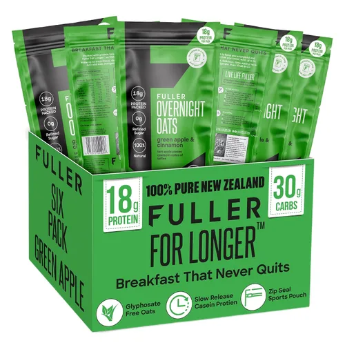 Vista 4 de Deliciosa avena nocturna con alto contenido de proteínas y arándanos y vainilla, FULLER diseñado por nutricionistas para más tiempo con bajo