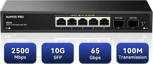Vista 14 de Conmutador Ethernet Gigabit no administrado de 5 puertos, concentrador de red AUMOX PRO Home, divisor Ethernet de oficina, Plug-and-Play