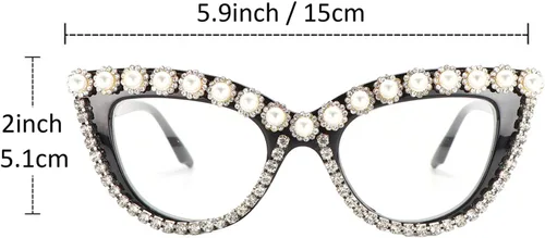 Vista 8 de Gafas de lectura fotocromáticas de transición multifocal progresiva con diamantes de imitación para mujer, marco de lentes para computadora