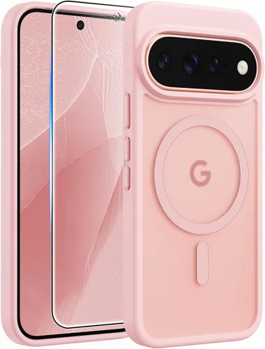 Vista 45 de FNTCASE - Funda para iPhone 16 Pro: magnética, mate, translúcida, de grado militar, protectora contra caídas, resistente, fina, duradera y a prueba
