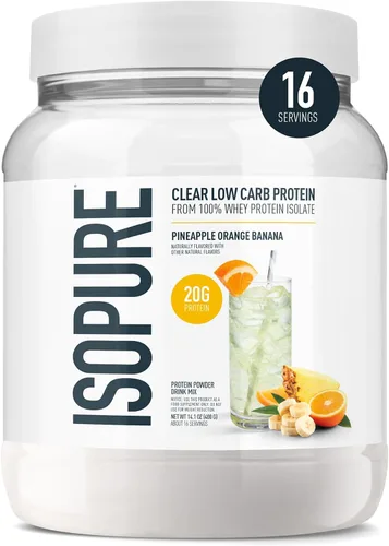 Vista 23 de Isopure - polvo de proteína de suero de leche con sabor a fruta ligera refrescante