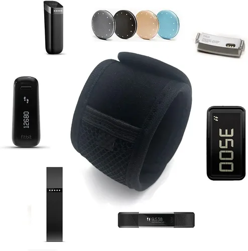Vista 5 de Wanty Pulsera de brazo con hebilla ajustable, correa de tobillo con bolsa de malla para Fitbit ONE/Fitbit Flex 2/Fitbit ALTA/ALTA HR/Activity