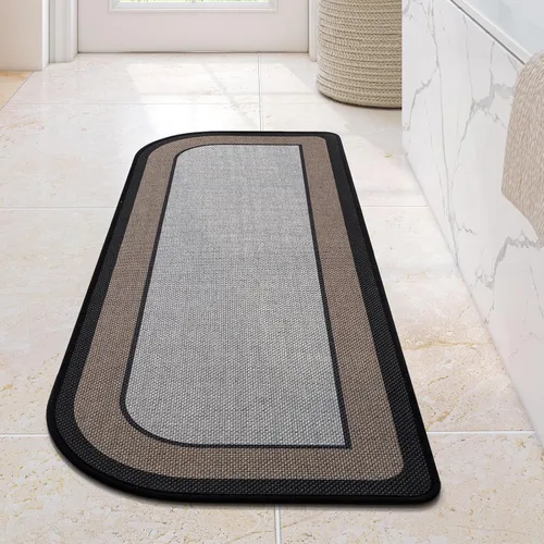Vista 31 de YDKGL Alfombra de baño Half Circle, alfombras de baño finas antideslizantes A- Marrón a
