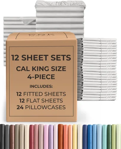 Vista 239 de Pack of 2, Twin Size 3 Piece Sheet Set - Breathable & Cooling - White