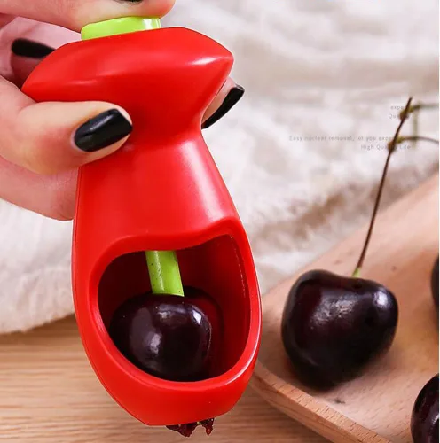 Vista 3 de HEMOTON Cherry Pitter Fruit Core Remover Tool Gadget de cocina para eliminación rápida de cereza y fruta Núcleo Diseño para uso doméstico