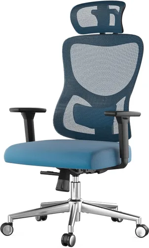 Vista 9 de Ergonomic Office Chair with Adjustable Lumbar Support and Headrest, High Back Mesh Desk Chair with 3D Armrest, Home Computer Chairs with Wheels for