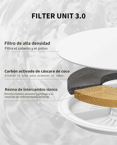 Vista 6 de PETKIT Nueva fuente de agua para gatos con bomba inalámbrica, fuente de agua ultra silenciosa para mascotas de 65 oz/1.85 L para gatos y perros