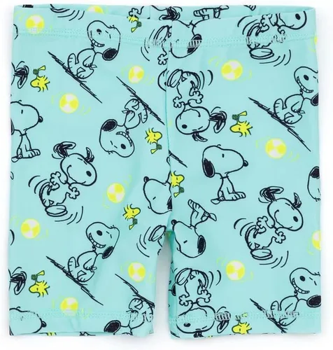 Vista 3 de Peanuts Snoopy - Conjunto de traje de baño para niños Camiseta y pantalones cortos azules de 2 piezas para niños, paquete de natación todo en uno