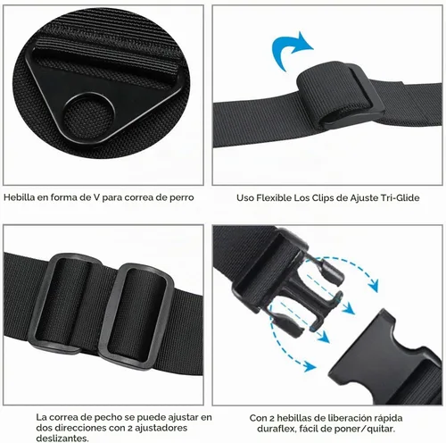 Vista 3 de EXCELLENT ELITE SPANKER Arnés táctico para perros de servicio fácil control Negro
