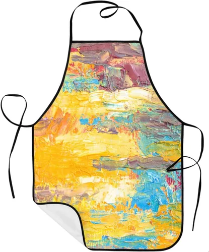 Vista 11 de Sigouyinei Delantales para mujeres con bolsillos, delantal para hombres, delantal adecuado para chefs camareros, técnicos de uñas para hornear