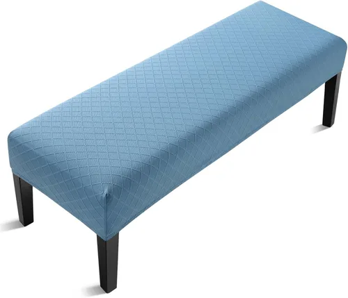 Vista 27 de Fuloon - Funda elástica de jacquard para banco de comedor, antipolvo, desmontable, funda para banco lavable, protector de cojín de asiento para Beige