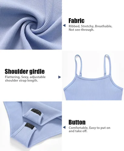 Vista 5 de Paquete de 4 body sexy sin mangas para mujer, con tirantes delgados ajustables, con tirantes delgados, adelgazante