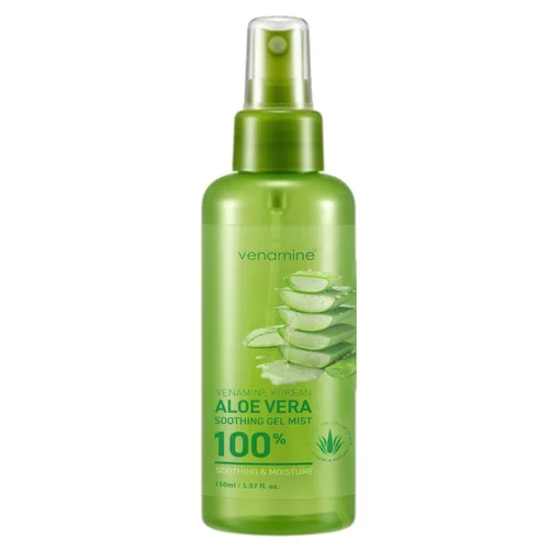 Vista 2 de VENAMINE Gel Niebla Calmante y Humectante de Aloe Vera Coreano 100%, 150 Gramos